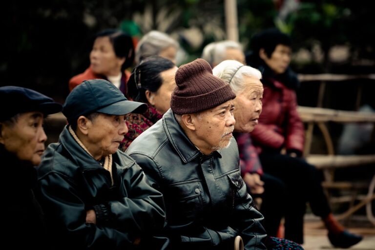Stock photo of elderly Asian people.