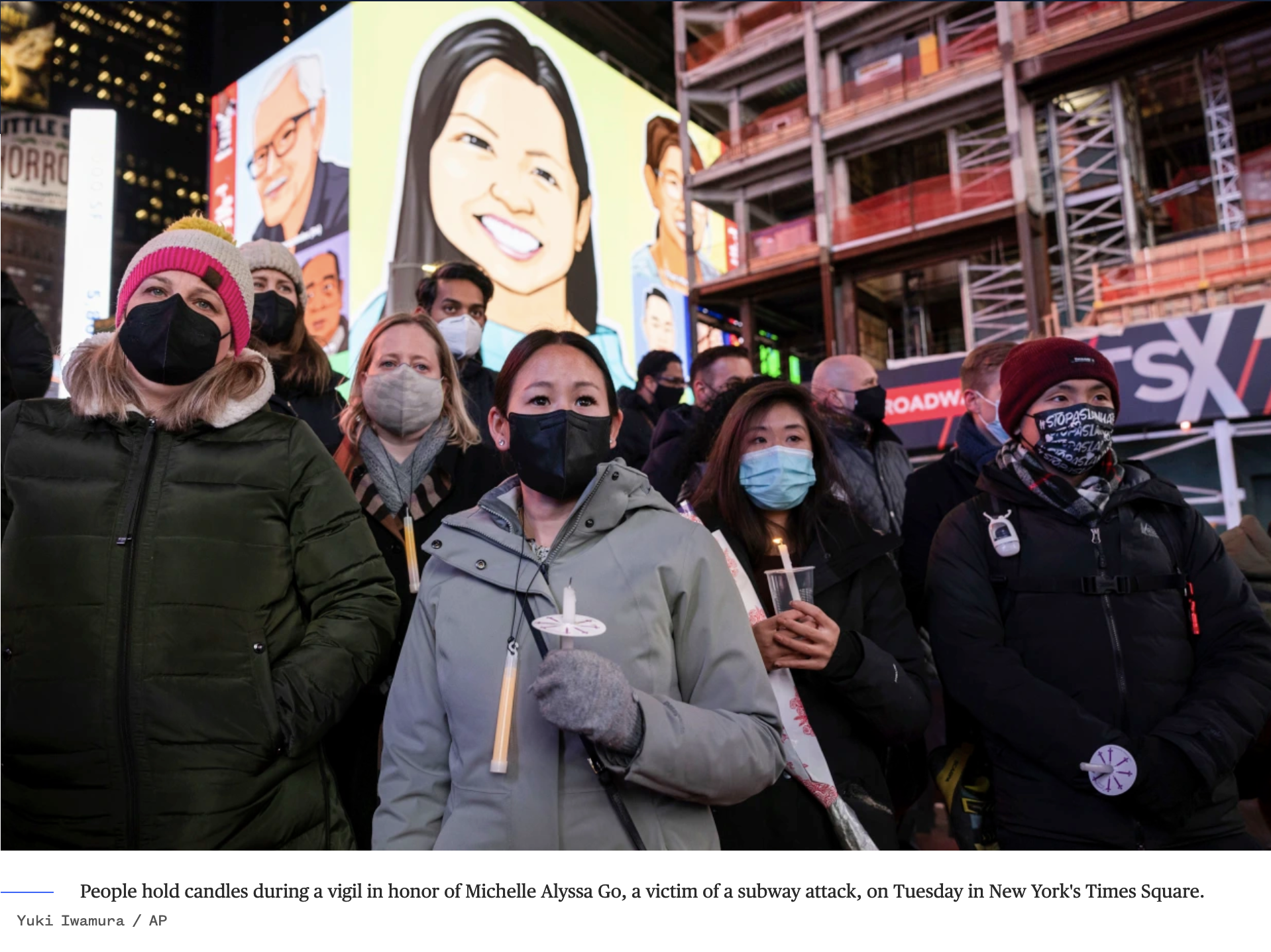 Friends, officials gather to honor Times Square subway victim Michelle Go